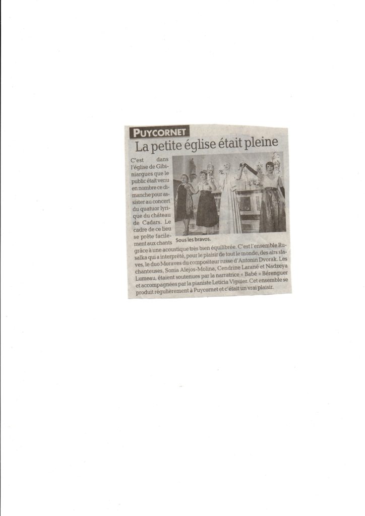 article concert lyrique