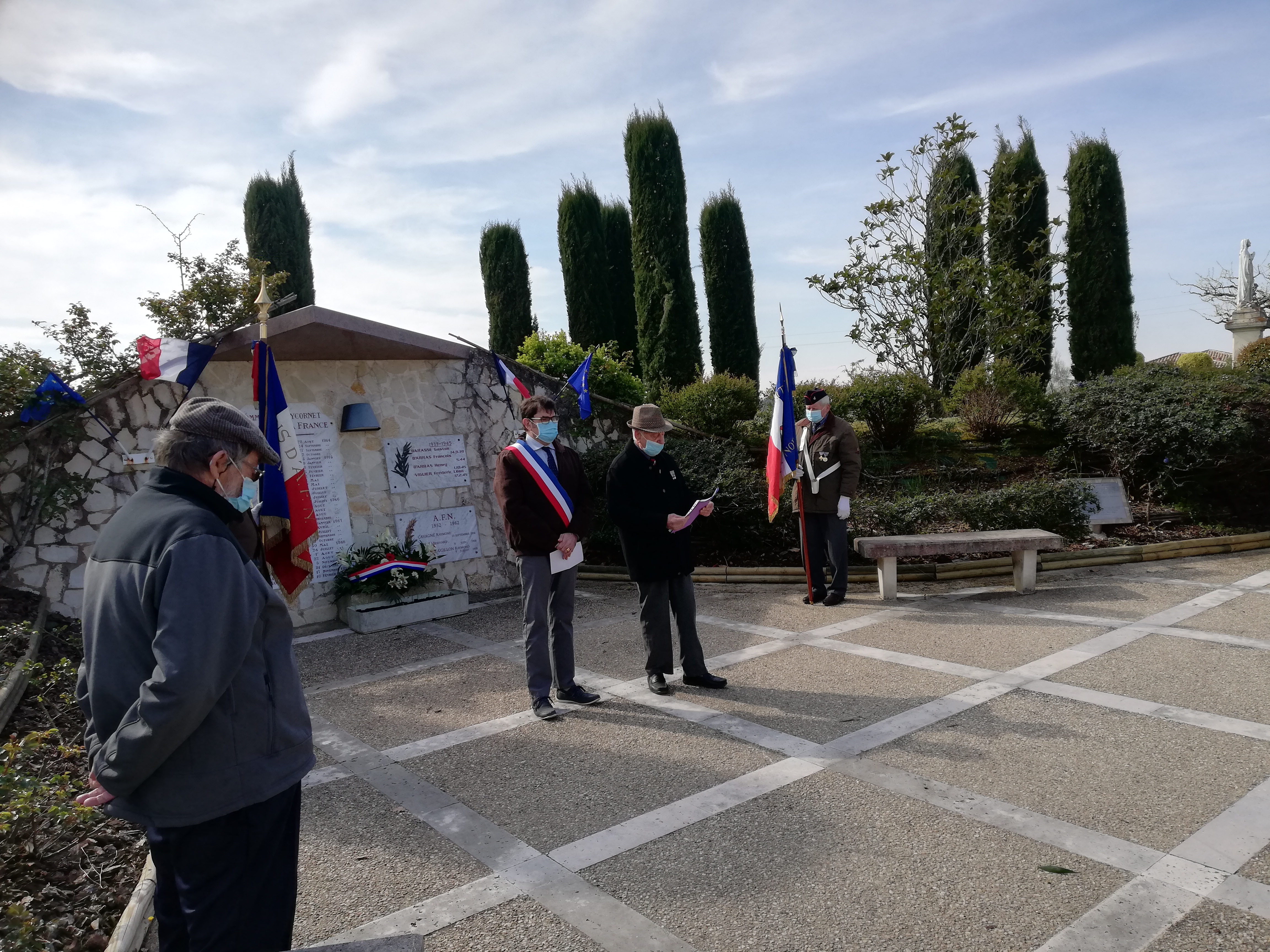 Cérémonie au monument aux morts 21/03/2021